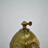 Brass Glass Vintage Table Lamp Style Vienna Secession, 1930s, Austria