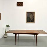 Scandinavian teak dining table, extendable