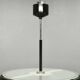 1960s NAPAKO Modernist Black Glass Pendant Light, Czechoslovakia