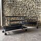 Occasional furniture / hi-fi furniture on chrome metal wheels – Habitat