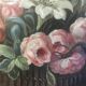 Bouquet fleurs composition sur toile 91x71