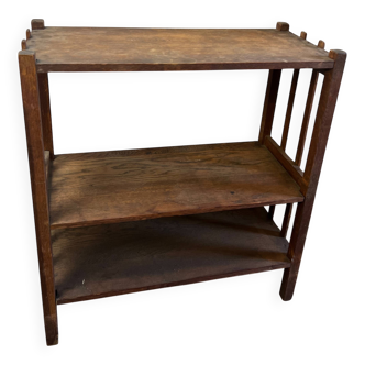 Vintage wooden open side cabinet / shelf