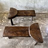 Modular bench or coffee table in 2 parts L:2m W:60 H:46