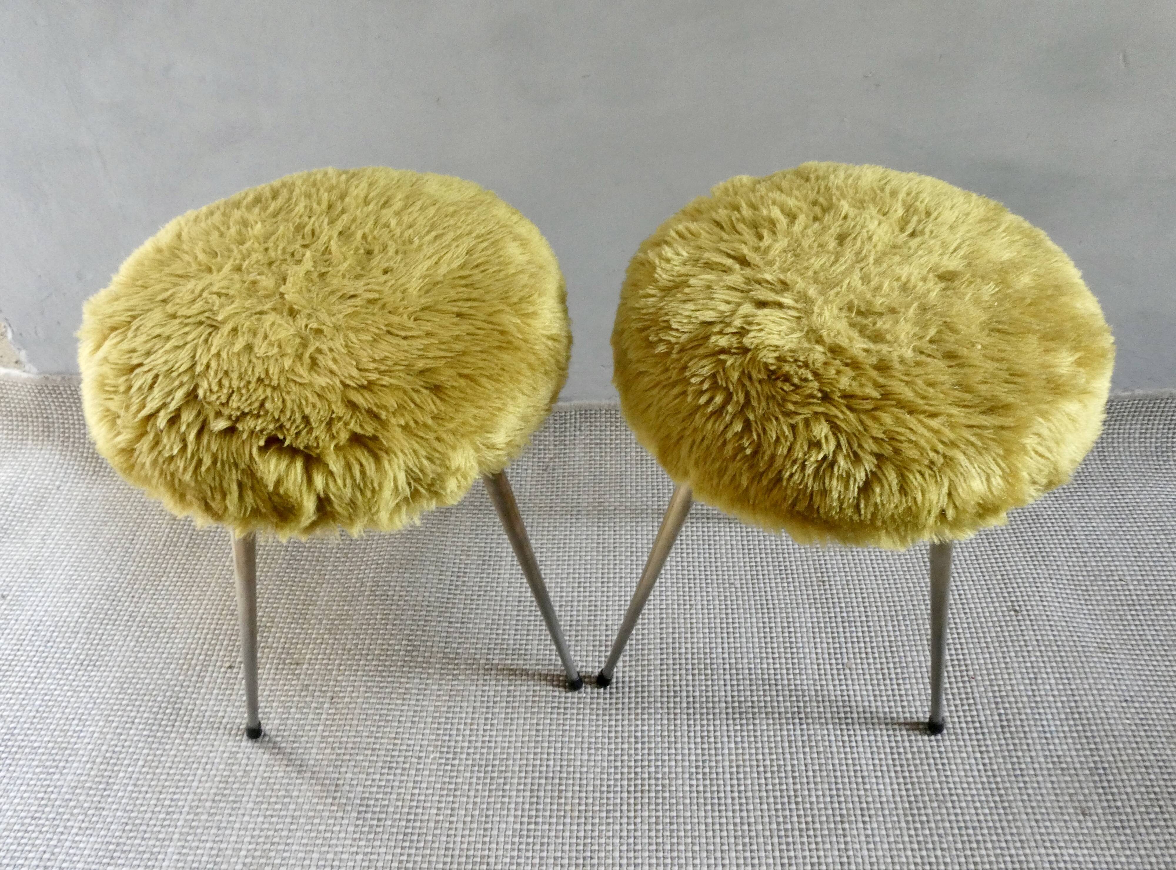 Pair of Pelfran tripod stools