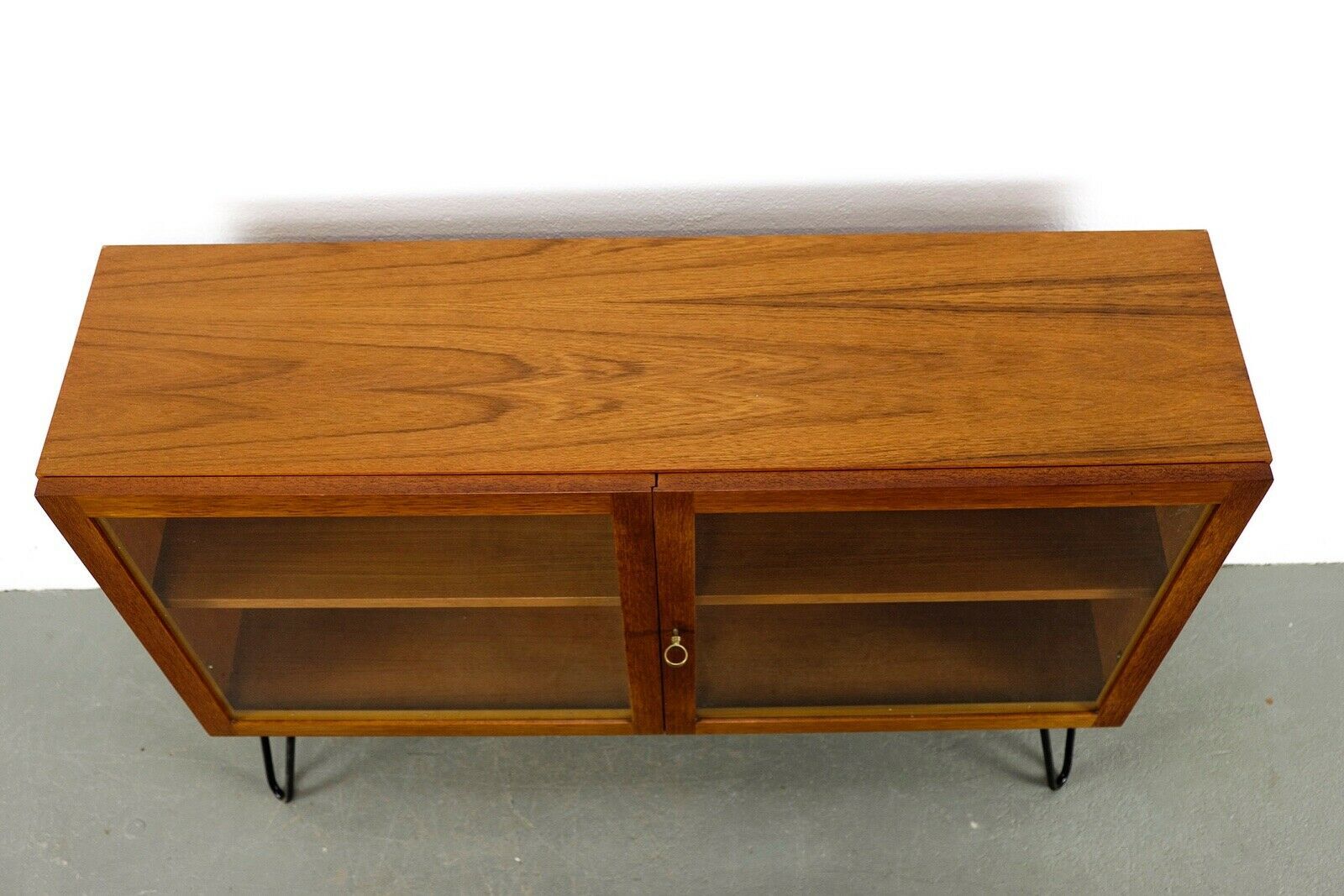 Vintage teak shopping shop window shelf 60s