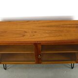 Vintage teak shopping shop window shelf 60s