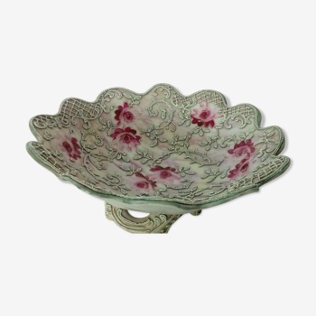 Coupe vide poche en porcelaine nippon japon decor emaille en relief