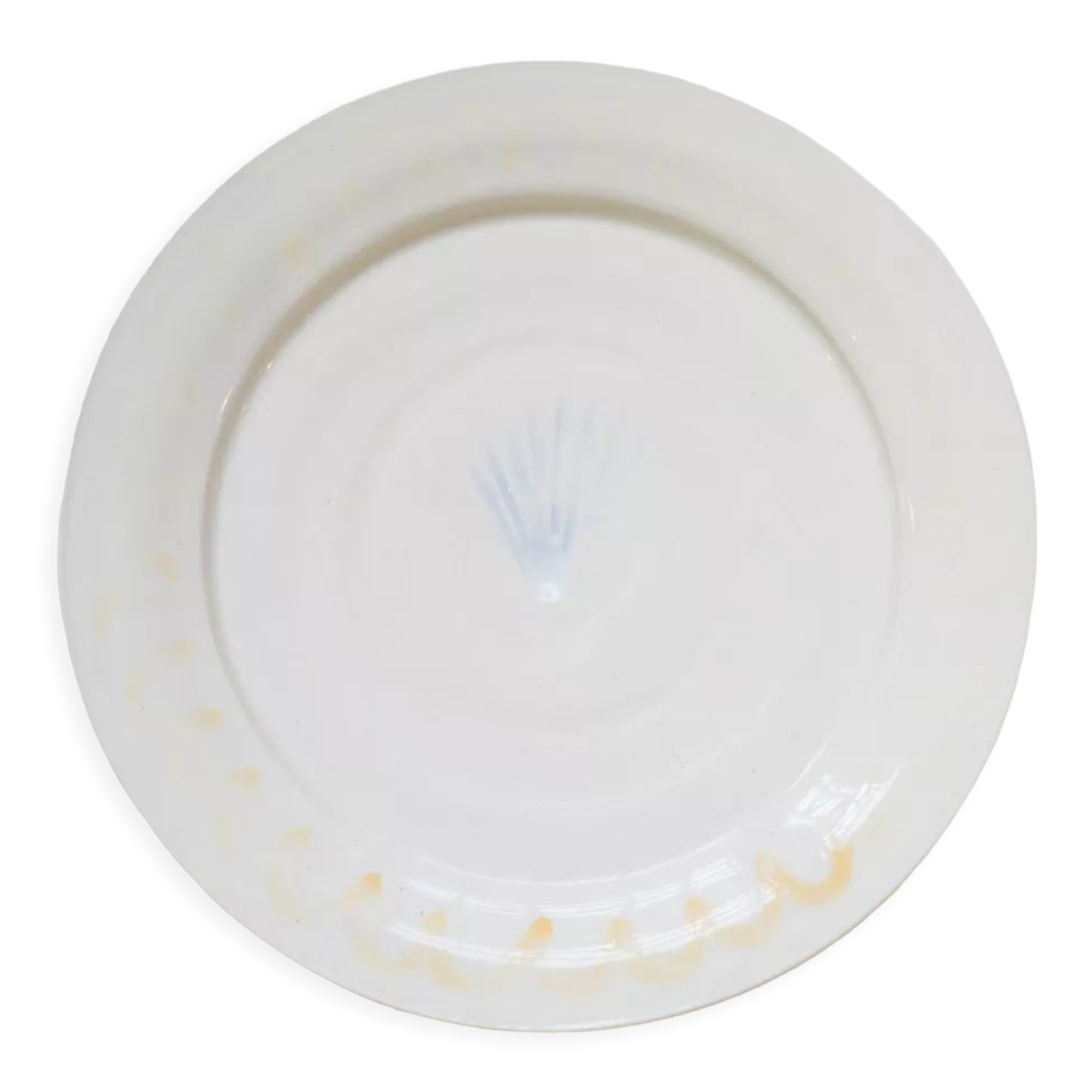 Yellow artisanal shellfish plate