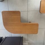 Pair of Twin coffee tables in solid oak by Redureau, circa 1980.