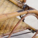 Bauhaus rattan armchair with ottoman by Erich Dieckmann, 1930s