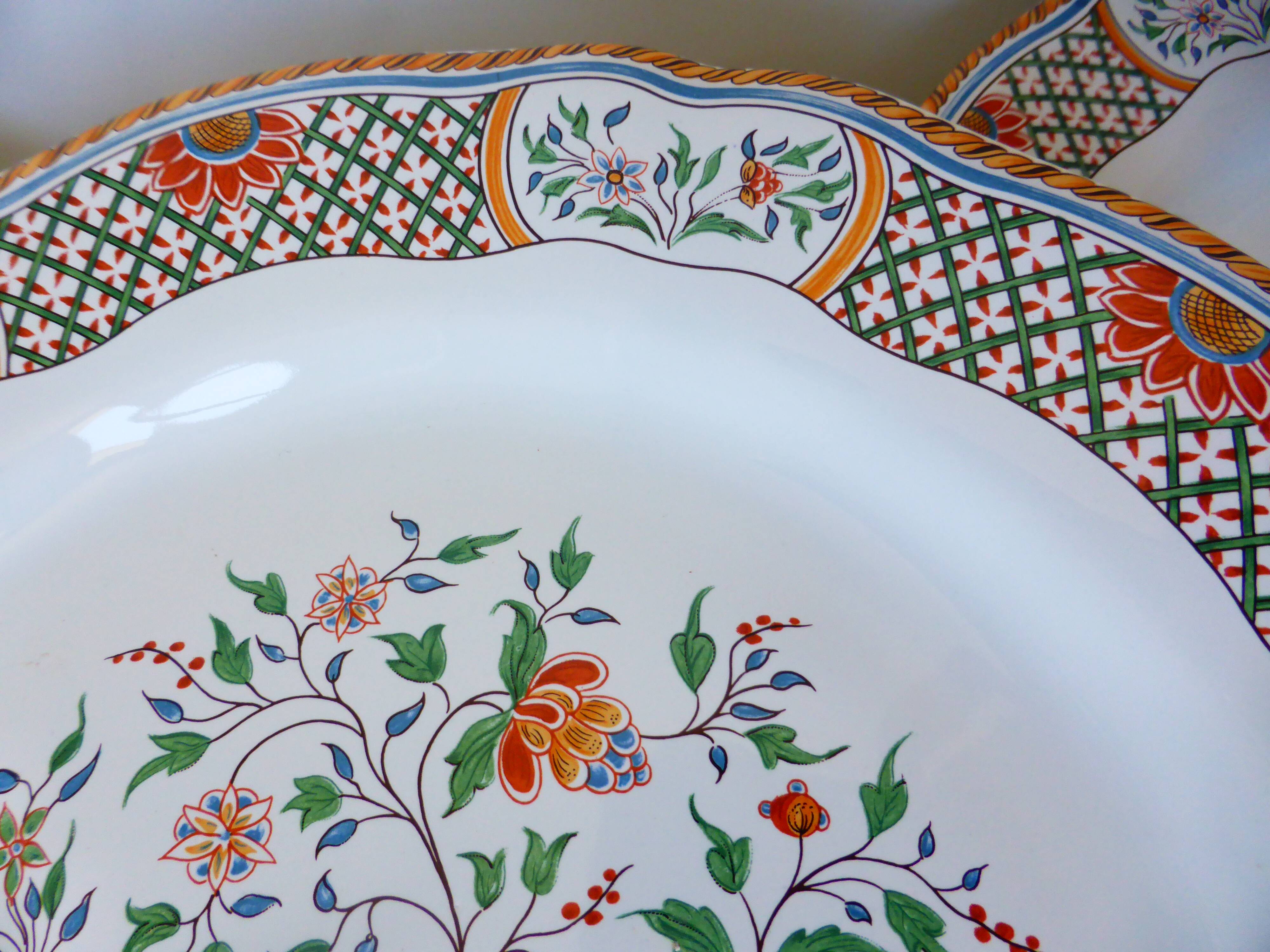 4 flat plates of Gien model Rouen 2106196