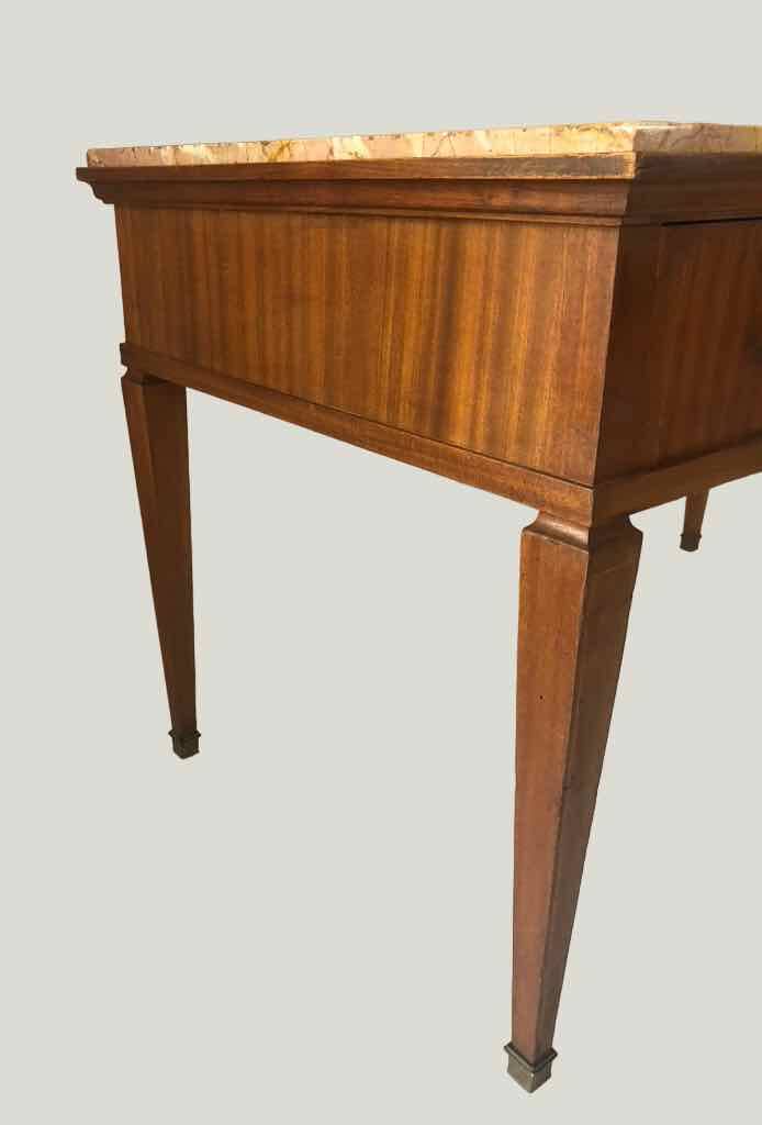 Wood and pink marble desk