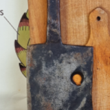 Old stamped butcher leaf