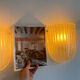 Pair of vintage murano wall lamps, zonca italy 1970