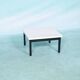 80s Memphis style coffee table, black and white side table.