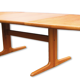 Oval Scandinavian teak dining table