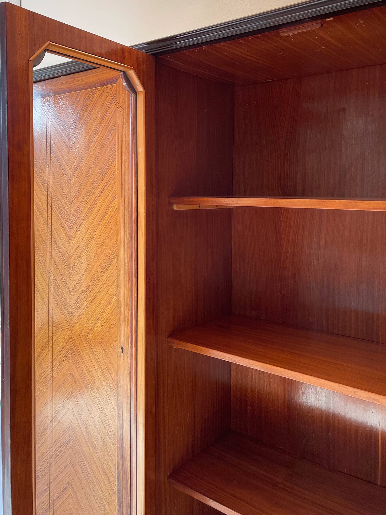 Armoire/bibliothèque en bois, années 1950/60