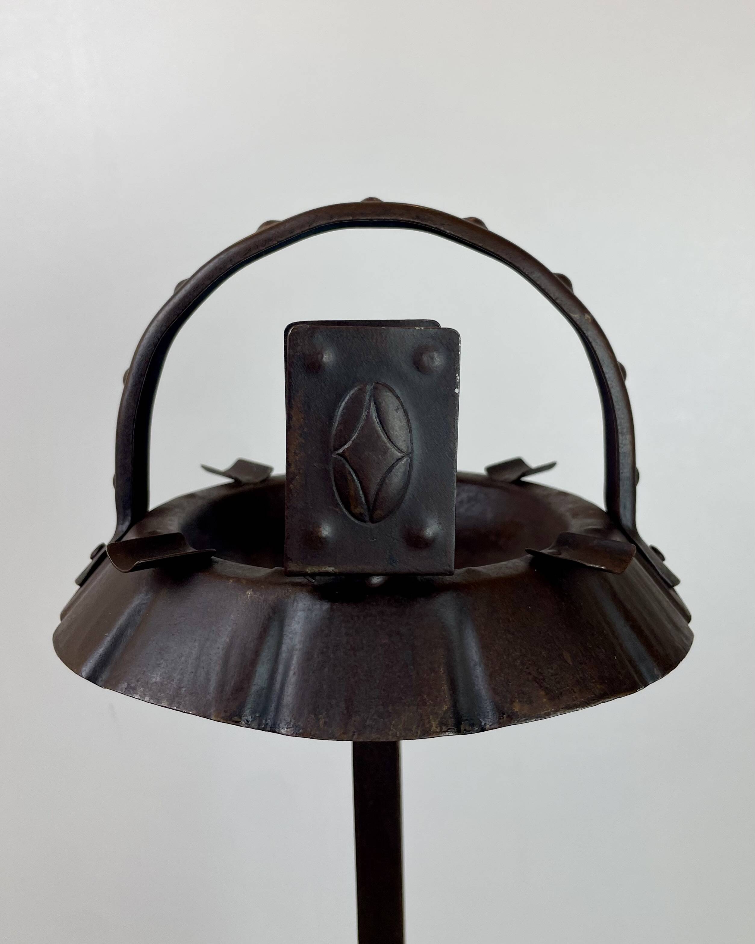 Arts & Crafts Standing Ashtray by Hugo Berger as Goberg, Germany, 1900s