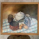 Oil painting on canvas still life