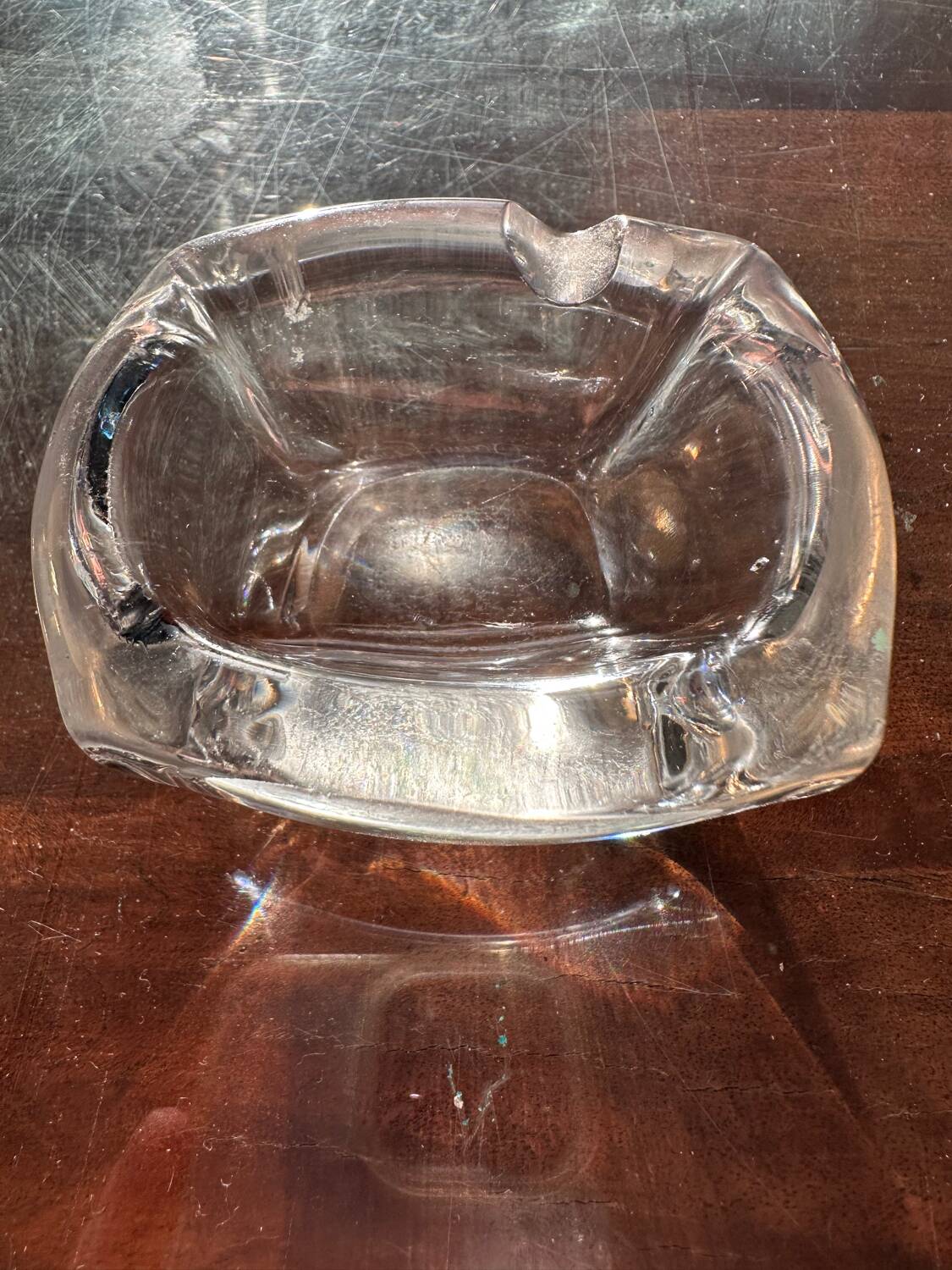 Small crystal ashtray Daum France - art-deco