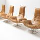 Wammes  cognac leather lounge chairs by Gerard Van Den Berg  for Montis 1978