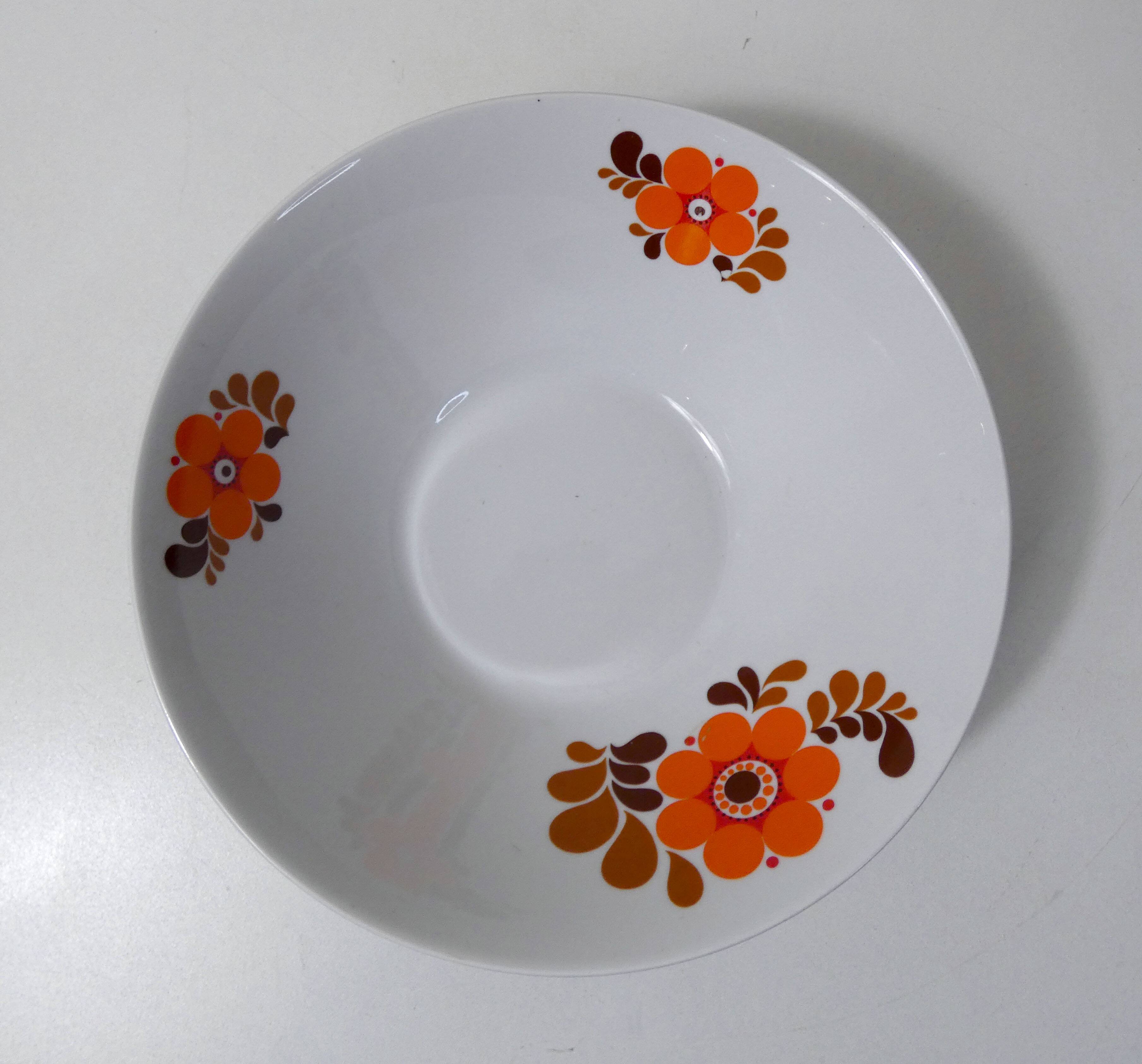 Vintage saxony porcelain salad bowl gdr colditz