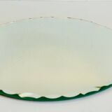 Vintage round and beveled table mirror