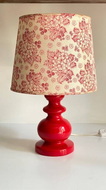 LAMPE Céramique Mûriers ANNEES 70