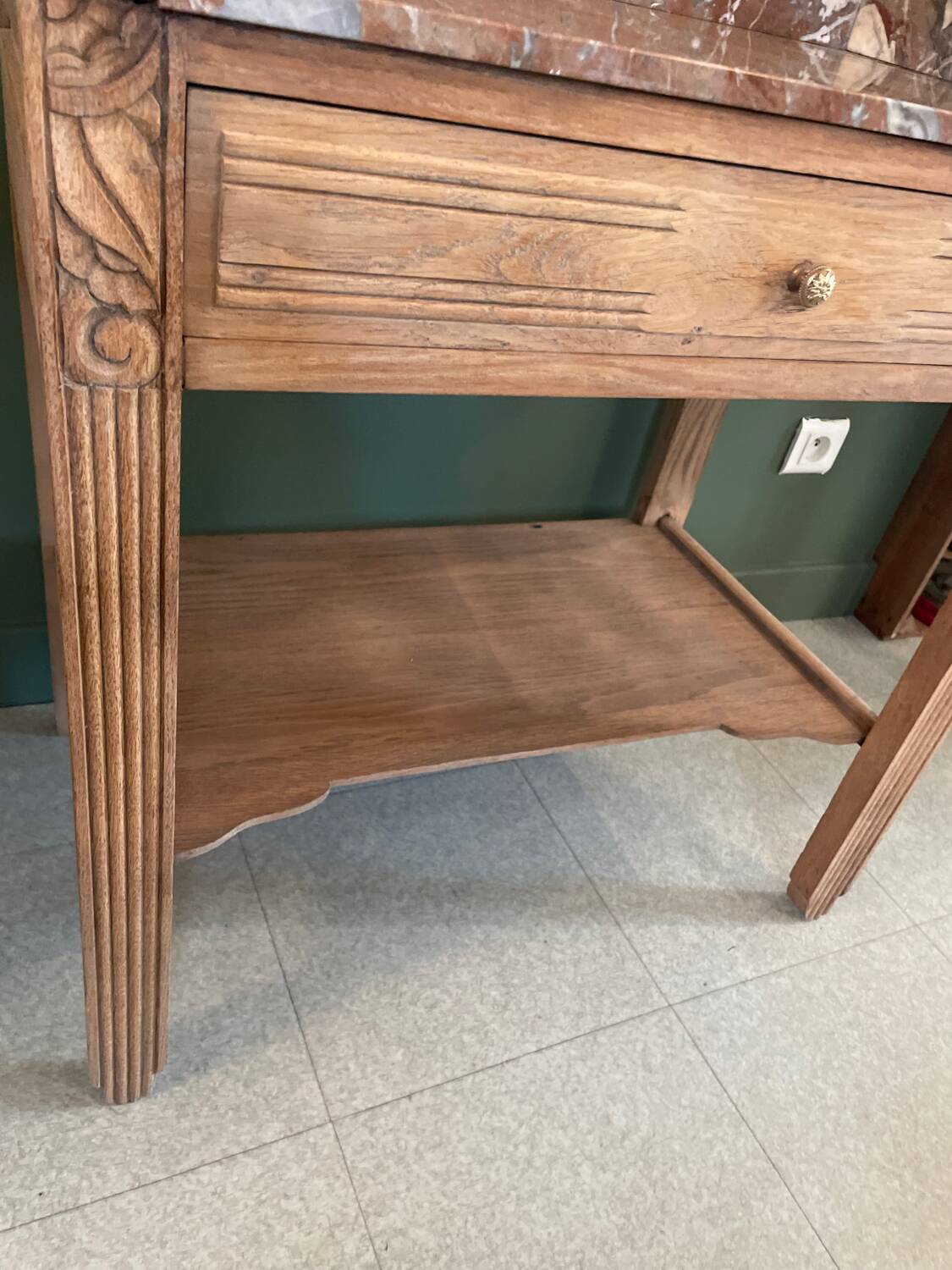 Sandblasted art deco dressing table