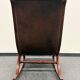 Chesterfield Brown Leather Rocking Chair