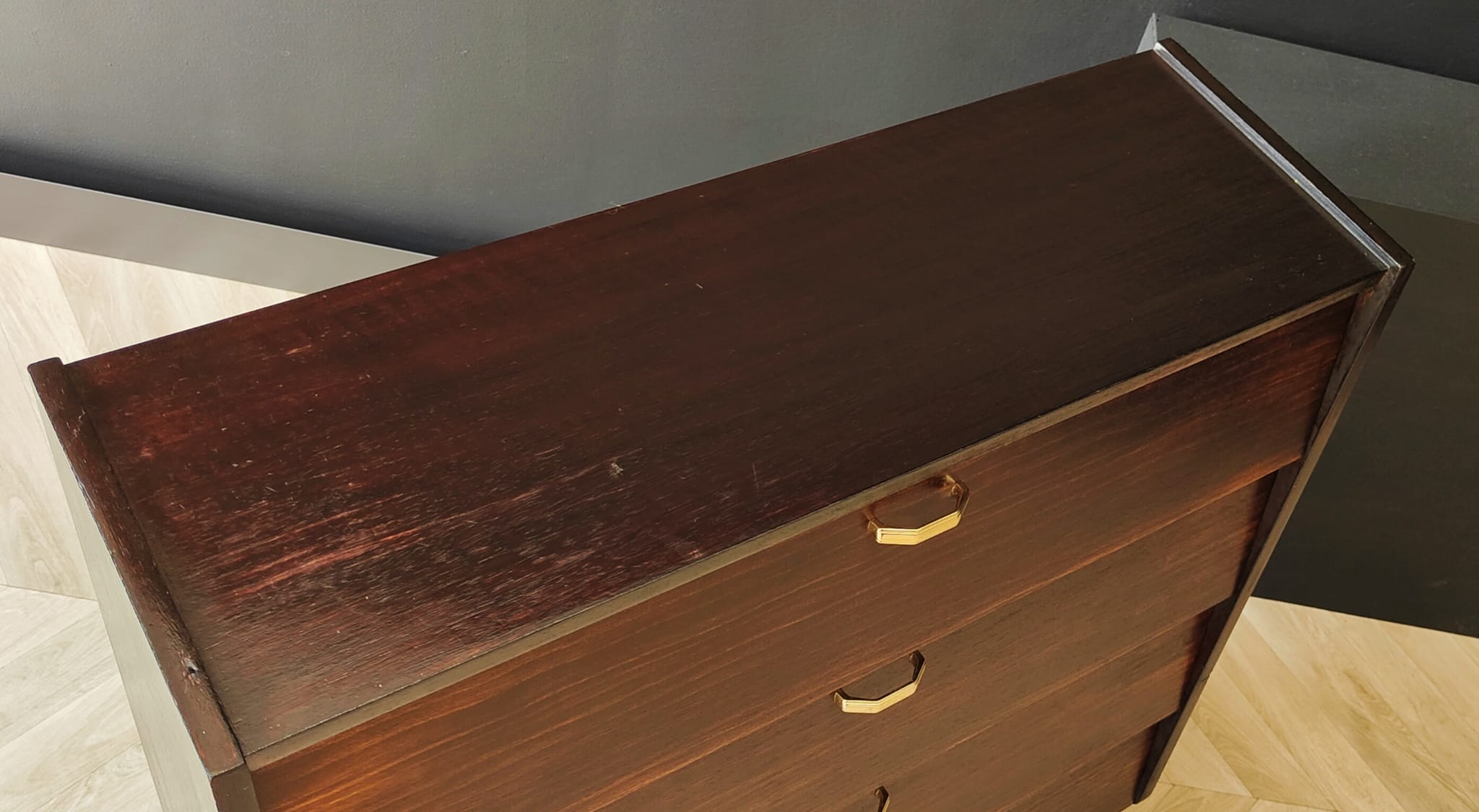 Mid century shoe cabinet