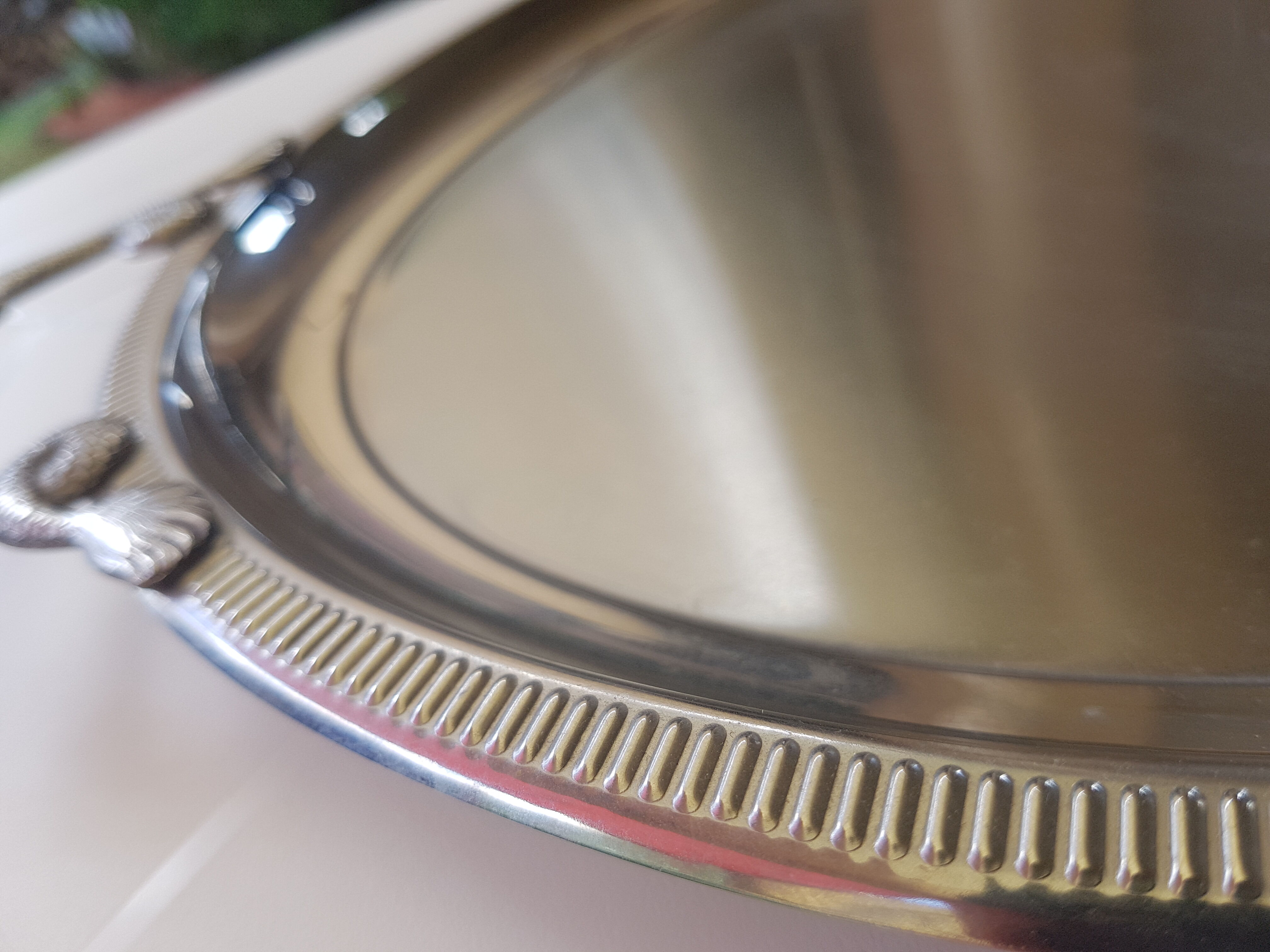 Jean Couzon stainless steel tray 1980