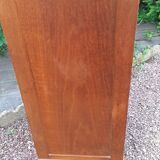 Storage cabinet locker with old wooden curtain