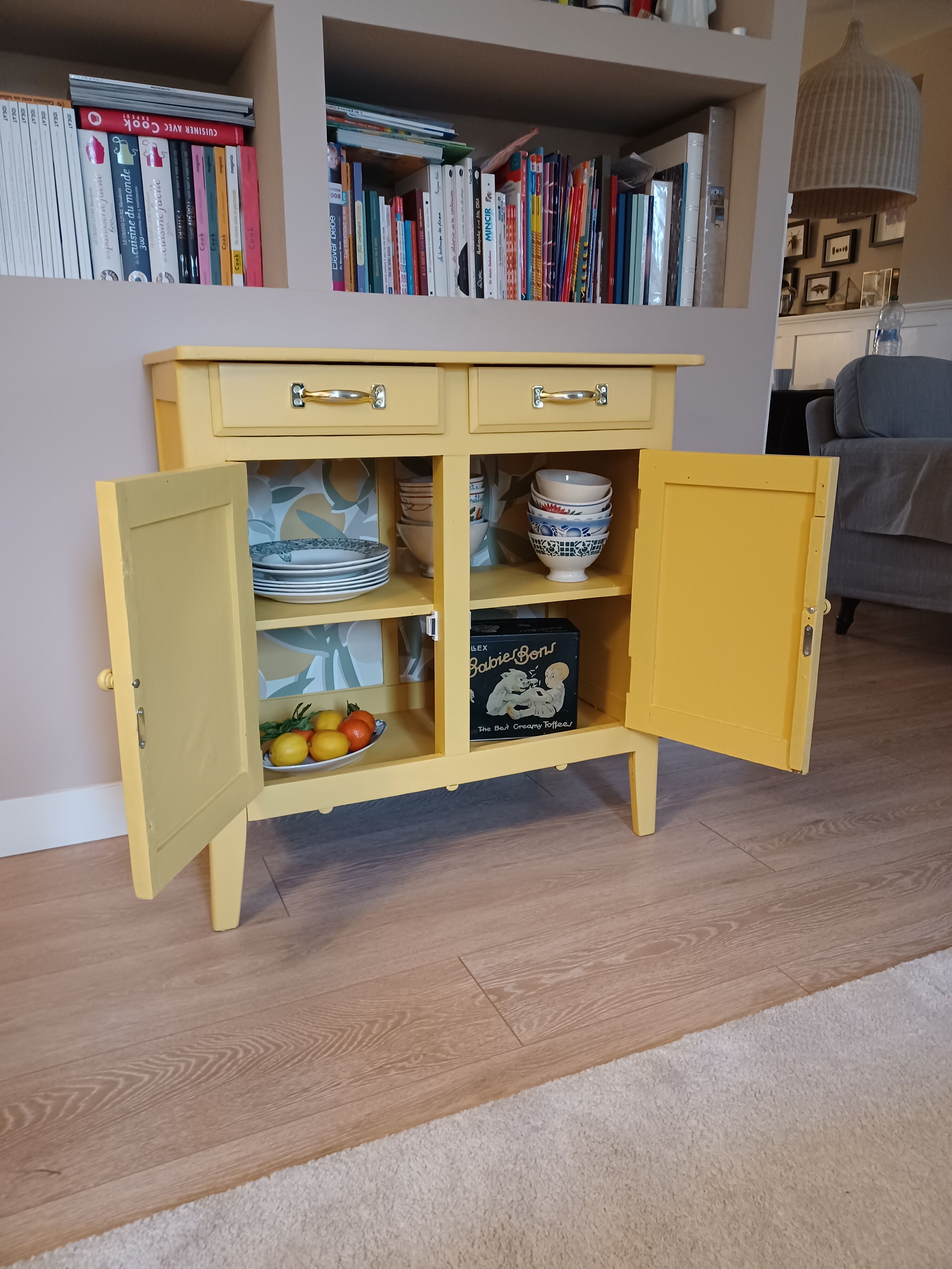 Buffet parisien vintage relooké