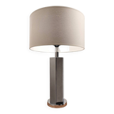 Hexagonal chrome column lamp from the 80s