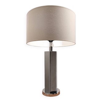 Lampe colonne chromée hexagonale année 80