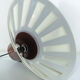 Vintage 1970s Space Age UFO Pendant Lamp | Brown White
