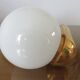 Pair of appliques " Limburg " white opaline and golden methacrylate 80s