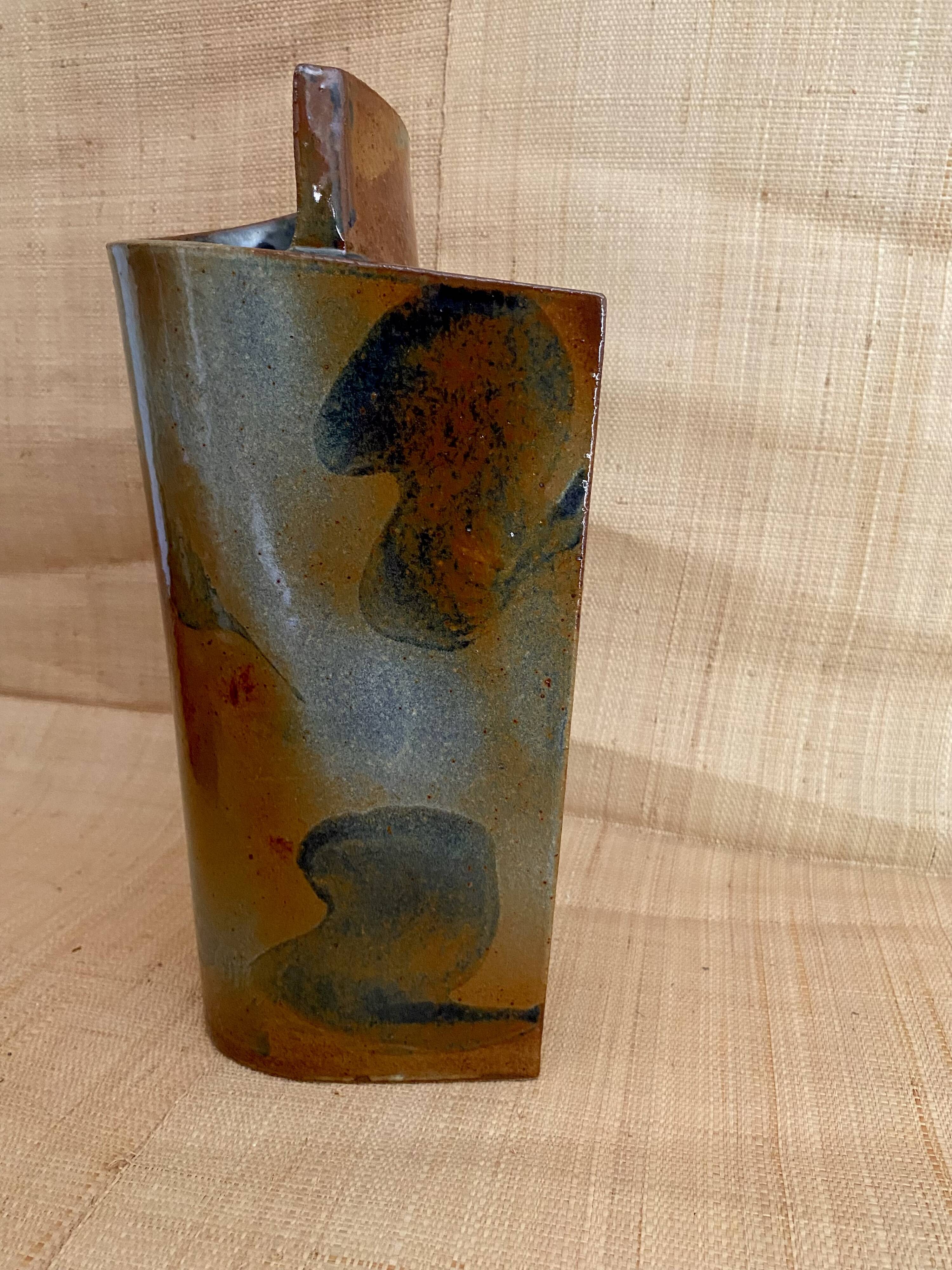 Free-form ceramic vase from the 1970s.