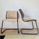 Pair of Strafor chairs from the 70s - bouclette fabric