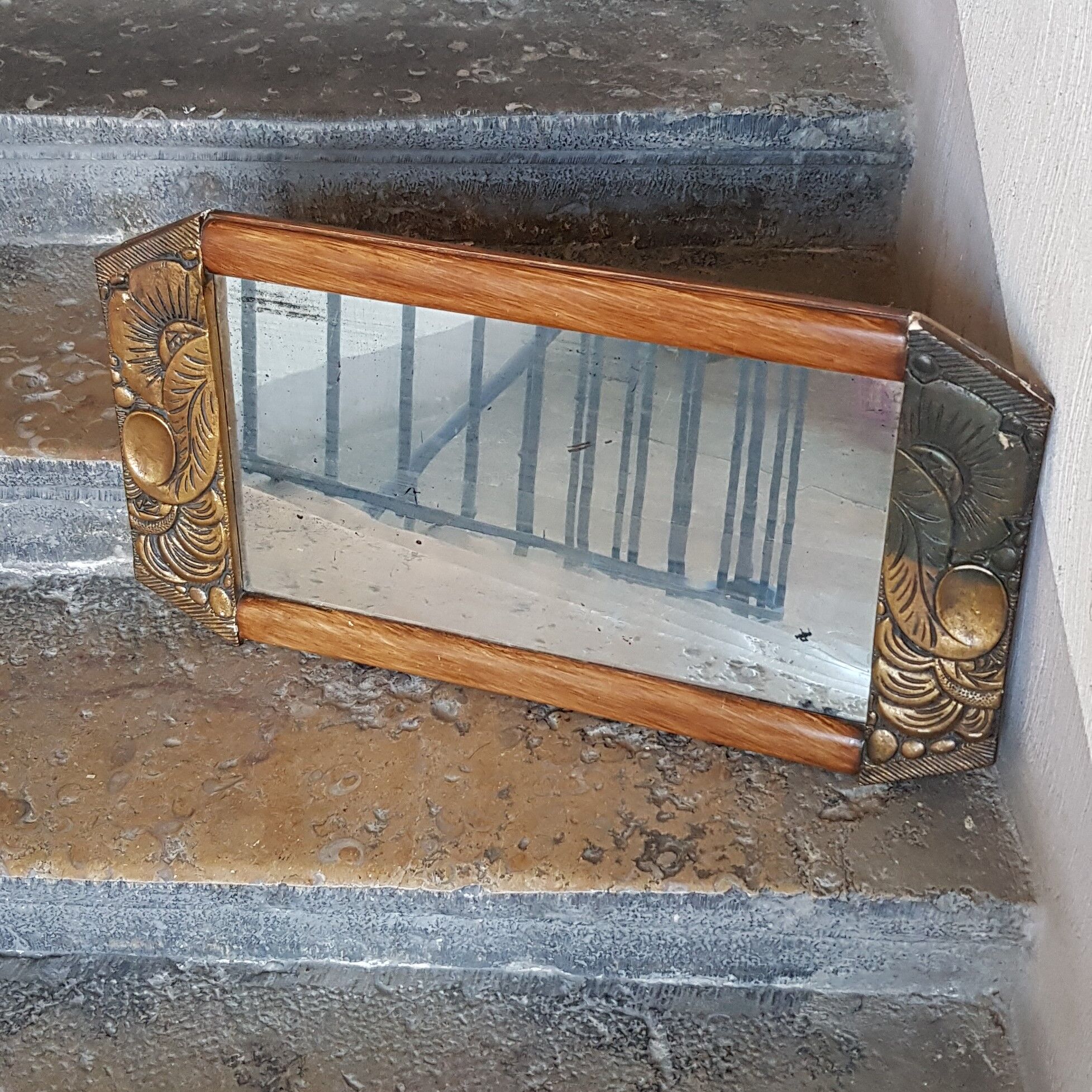 Mirror wooden frame 38x71cm