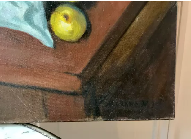 Old painting oil on canvas still life