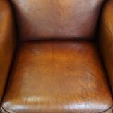 Large sheep leather design armchair