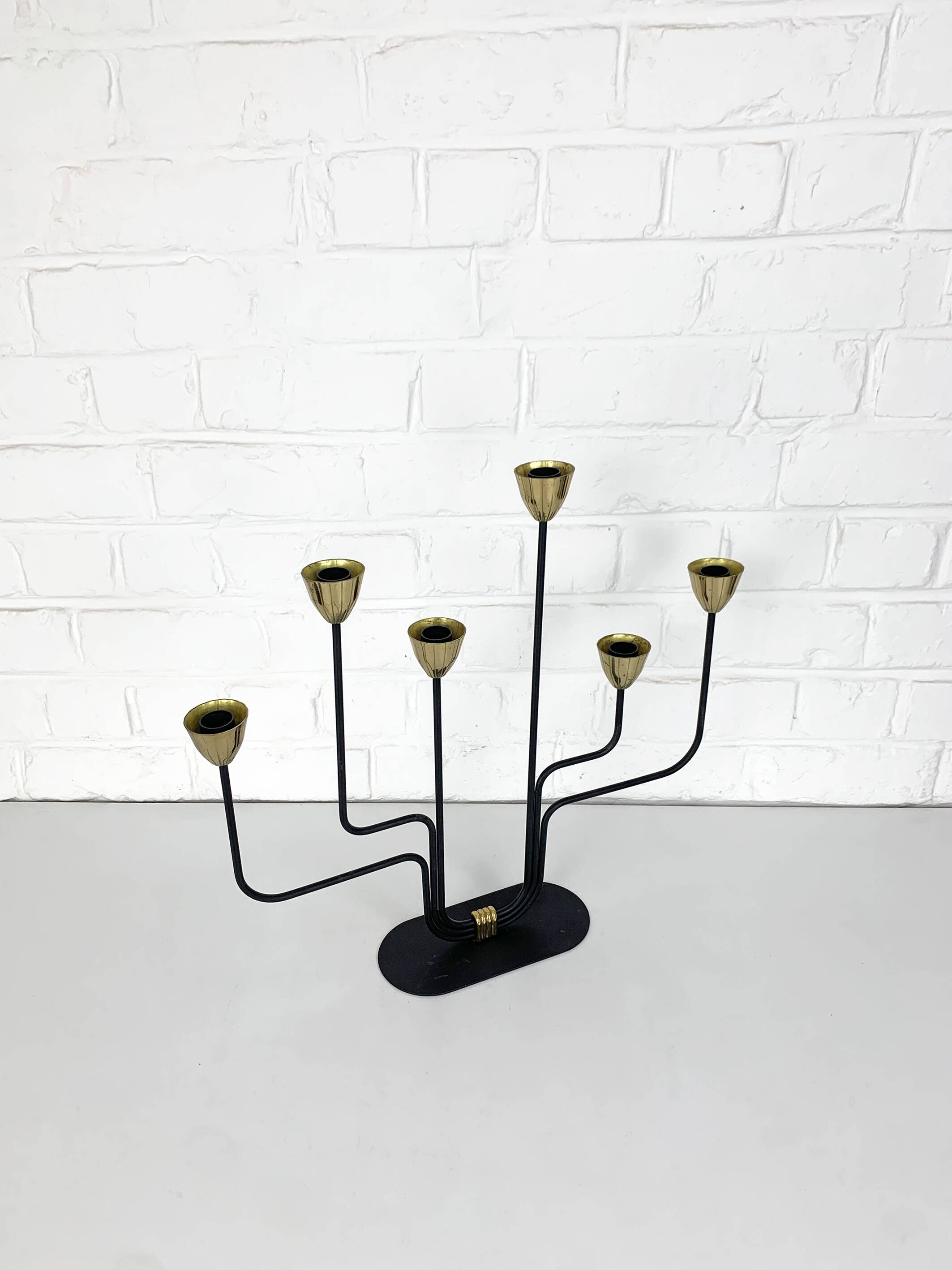 Mid-Century Scandinavian Candlestick, Gunnar Ander for Ystad Metall, Sweden