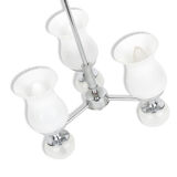 Lustre 3 tulipes en verre opaline blanches