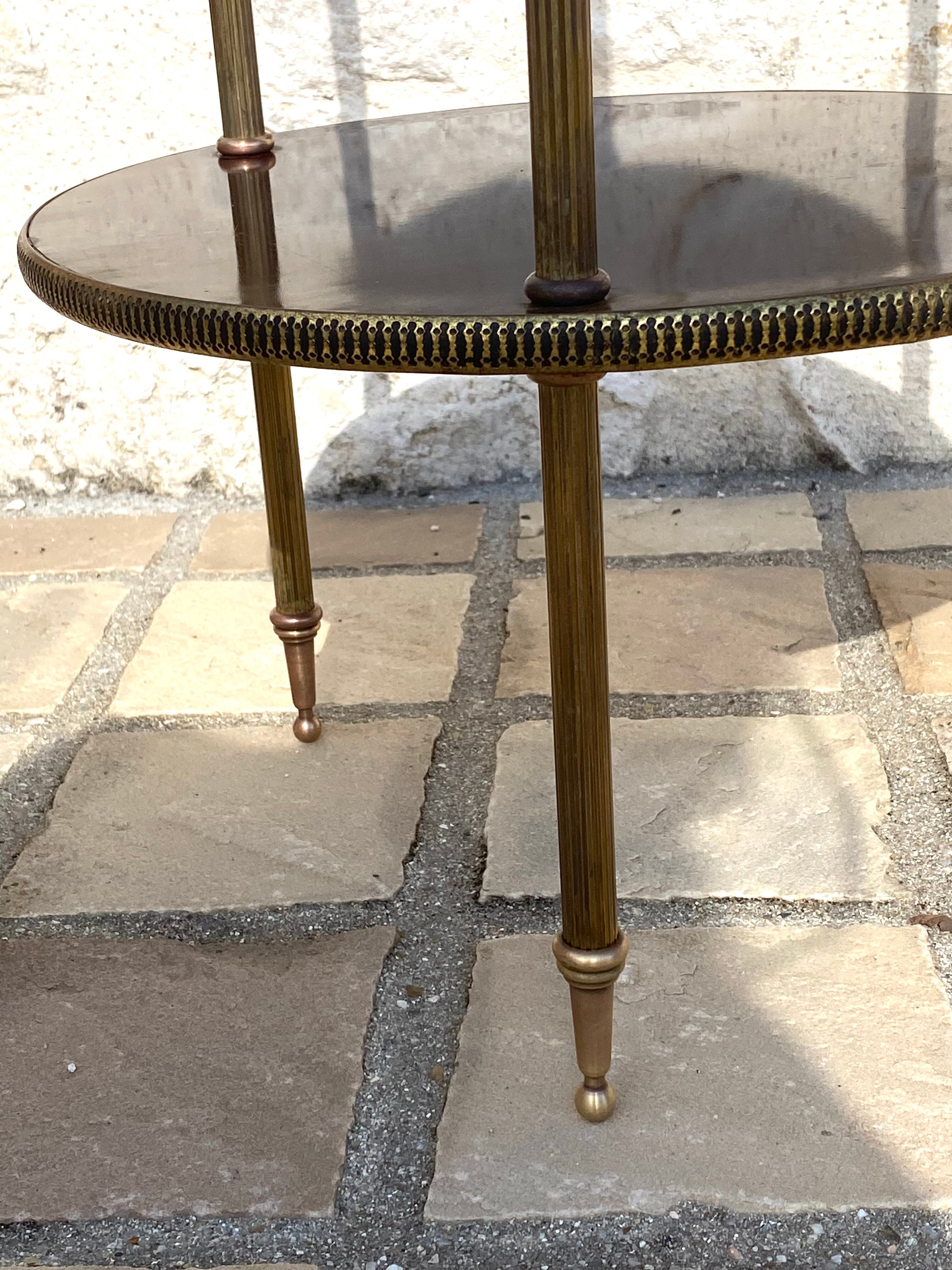 Tripod harness in wood and vintage brass