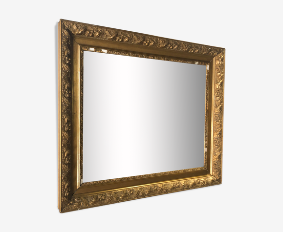 Miroir ancien bois et stuc 55cm X 73 cm