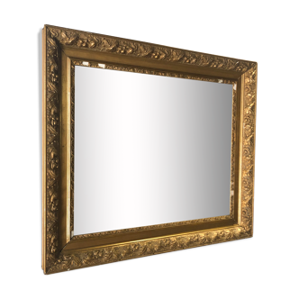 Old mirror wood and stucco 55cm X 73 cm