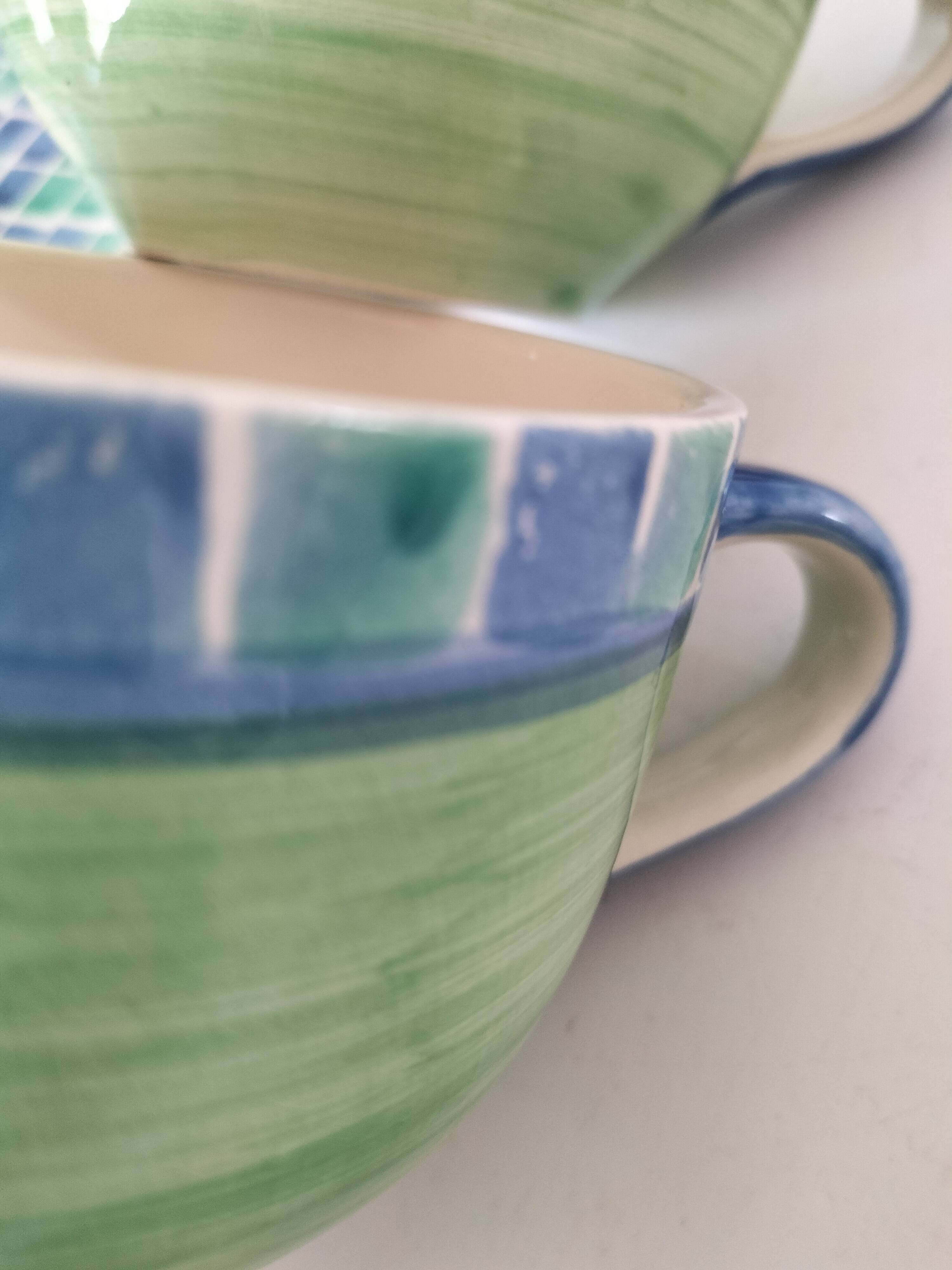Portuguese tea service hand-painted ceramic