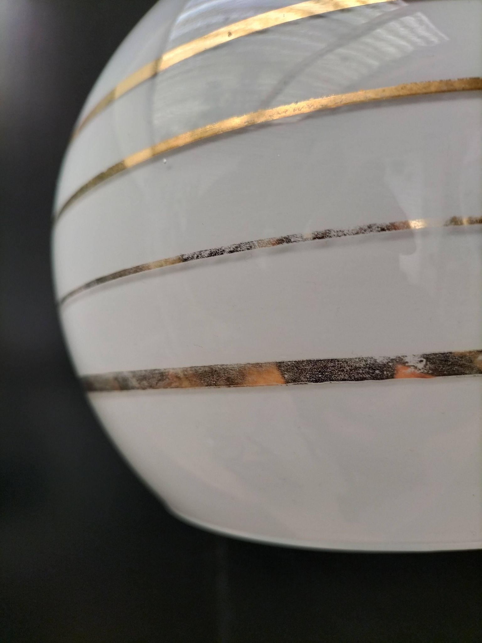 Pair of opaline pendant lights